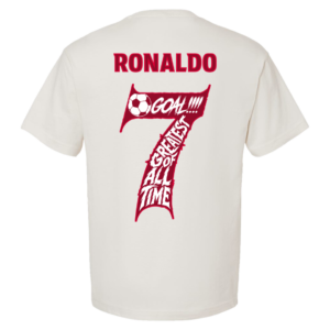 Ronaldo - No.7 The G-O-A-T (White)